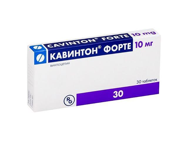 кавинтон форте 10мг. №30 таб. /гедеон рихтер/ 2884