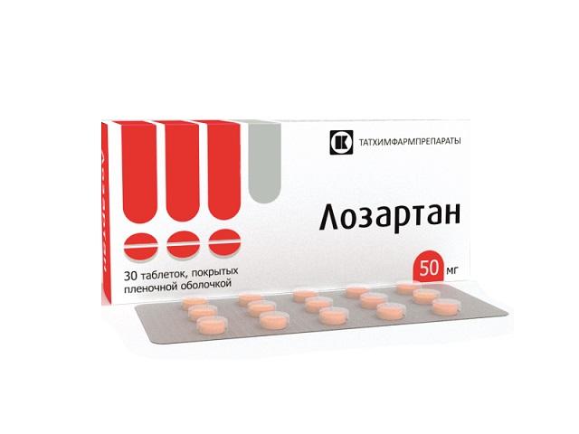 лозартан 50мг. №30 таб.п/п/о / 6680