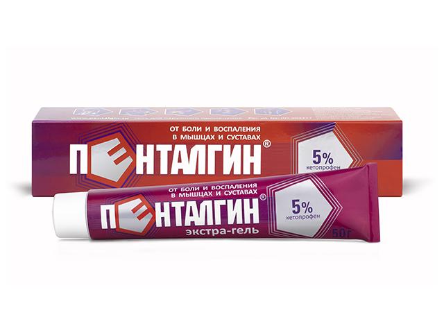 пенталгин экстра-гель 5% 50г. д/наруж.прим.