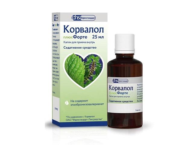 корвалол плюс форте 25мл флак/кап капли д/приема внутрь