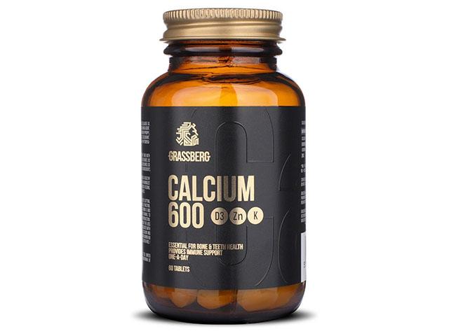 грассберг ca + d3 + zn с витамин k табл. №60 (grassberg)