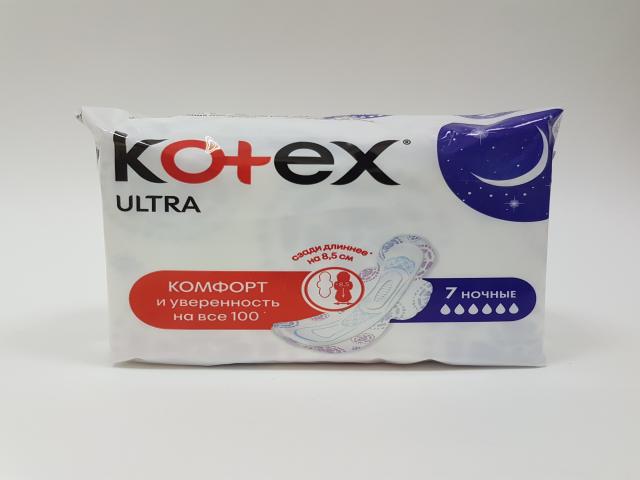 котекс прокладки ультра ночные сетч. №7 [kotex]