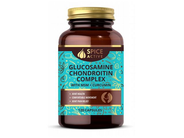 спайс актив глюкозамин хондроитин комплекс мсм и куркумином капс.№120 (spice active)