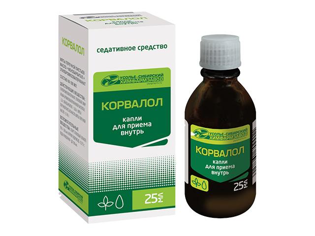 корвалол 25мл. капли и/у /усолье-сибирский/ 9240