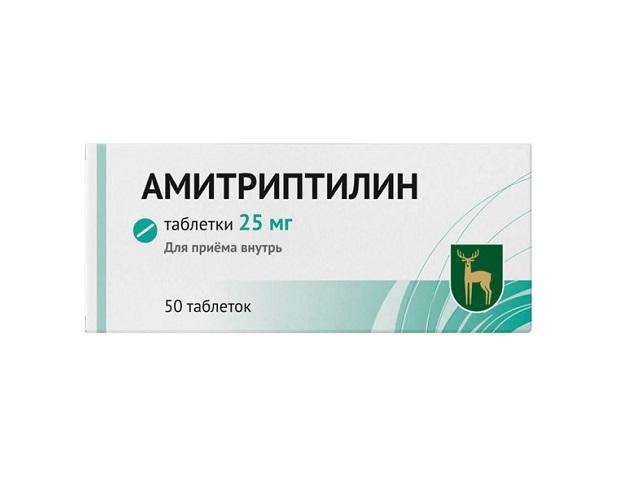 амитриптилин 25мг. №50 таб. п/о /московский эндокр./ 3390