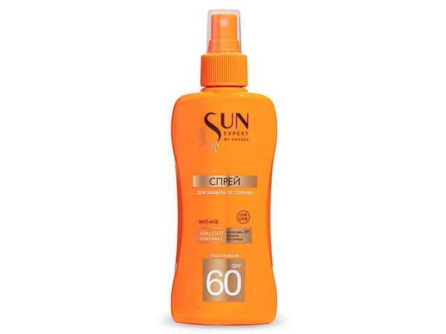красса спрей солнцезащитный водостойкий spf 60, 180мл (krassa)