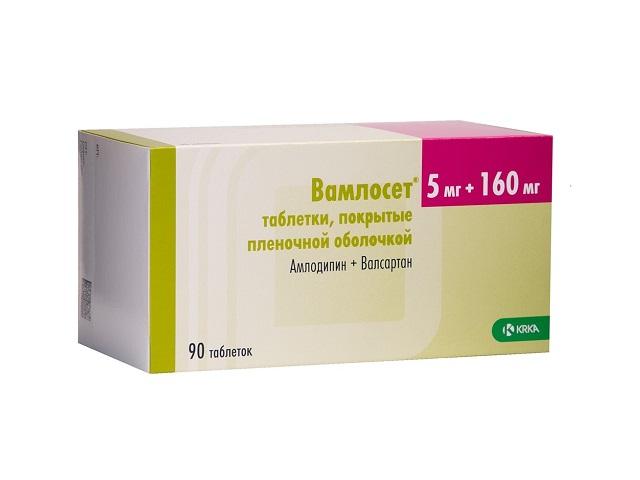 вамлосет 5мг.+160мг. №90 таб. п/п/о 0747