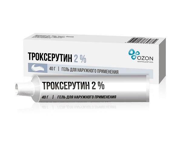 троксерутин 2% 40г. гель /озон/ 4784