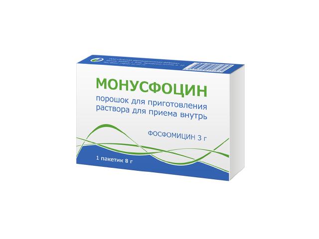 монусфоцин порошок д/р-ра д/приема внутрь 3г. пакет 8г.№1
