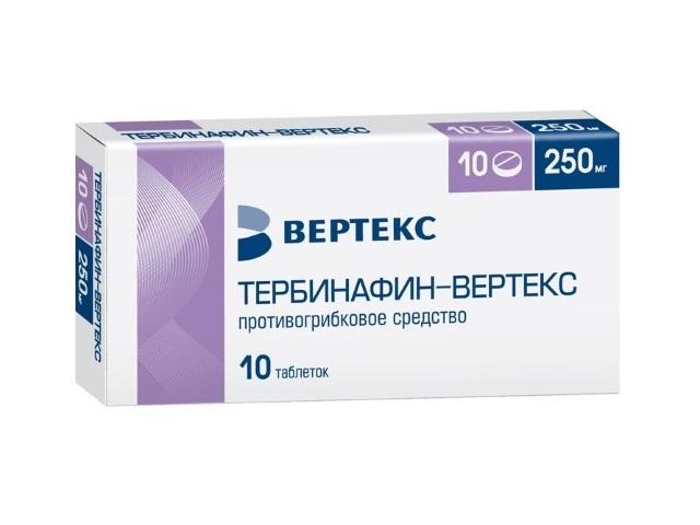 тербинафин-вертекс таб. 250мг. №10