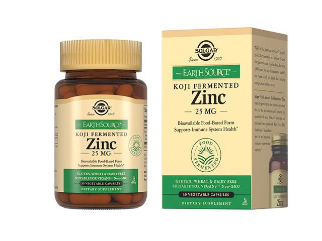 солгар цинк 25мг в ферментир.культуре коджи №30 капс.