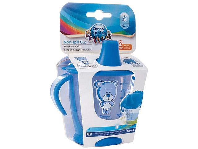 канпол чайшка-непроливайка медвежонок 9+ 180мл. /арт.31/500/ [canpol]