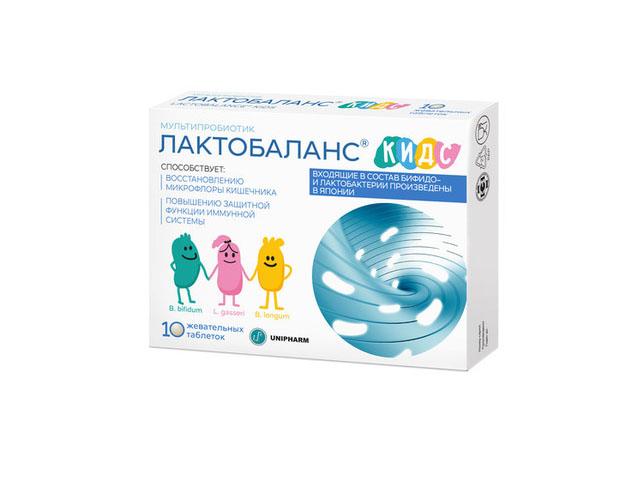лактобаланс кидс 444мг. №10 таб.жев.