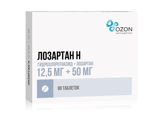 лозартан-н 12,5мг.+50мг. №90 таб. п/о /озон/