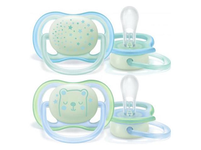 авент соска пустышка силик. ортод. ultra air night  0-6мес. №2 д/мал.