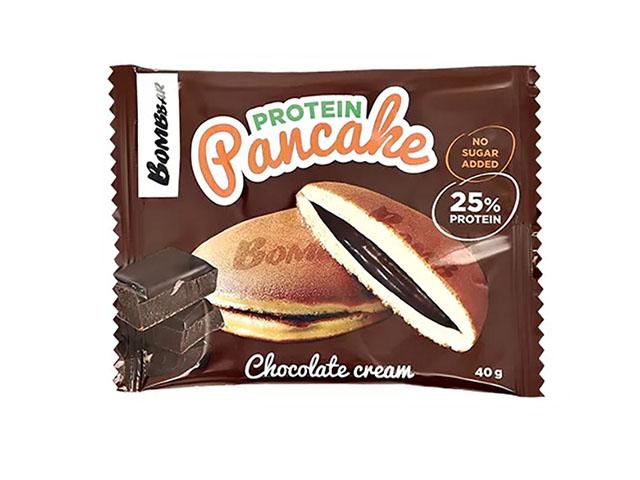 *bombbar панкейк неглазированный с начинкой шоколадный крем 40гр.