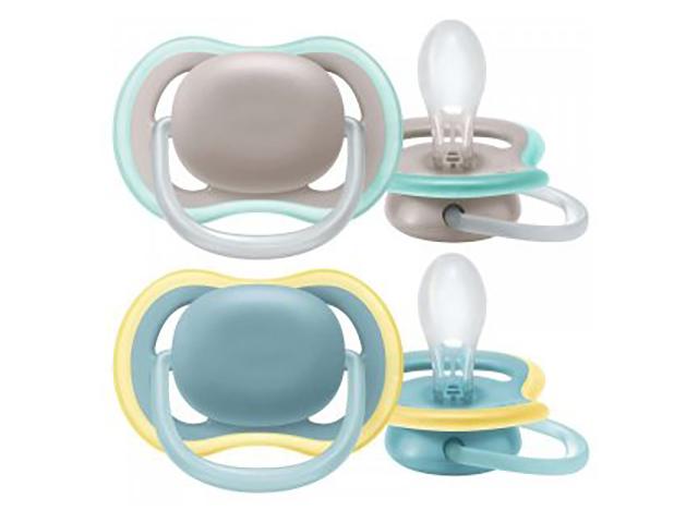 авент пустышка ultta air беж. и синий б/рисунка (18 мес+) нейтр. philips avent scf349/01 №2