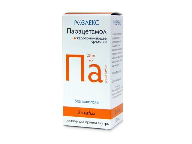 парацетамол 25мг/мл. 100мл. р-р. фл.  /розлекс/ 0248