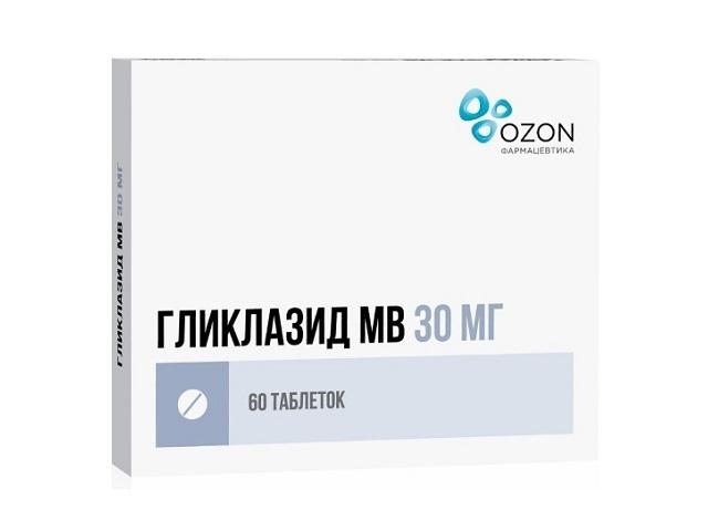 гликлазид мв 30мг. №60 таб. /озон/ 3042