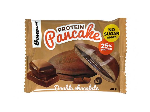 *bombbar панкейк неглазированный с начинкой двойной шоколад крем 40гр.