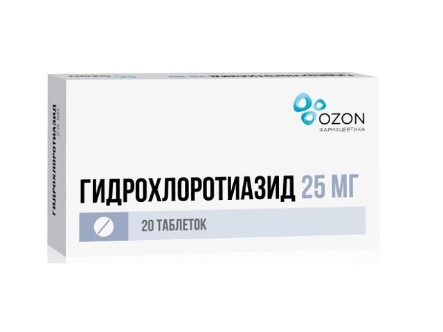 гидрохлортиазид 25мг. №20 таб. /озон/