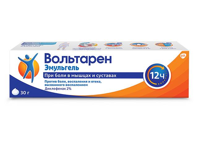 вольтарен эмульгель 2% 30г. гель д/наружн. прим. 7281