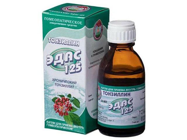 эдас-125 тонзиллин 25мл. капли