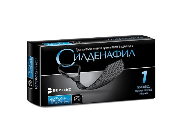 силденафил 100мг. №1 таб. п/п/о /верте/