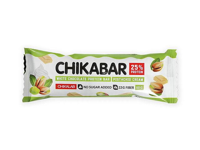*chikalab батончик глазированный с начинкой "фисташковый крем" 60 гр.
