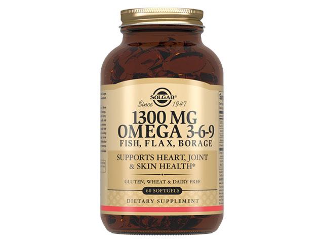 солгар эжк 1300 омега 3-6-9 1300мг. №60 капс.