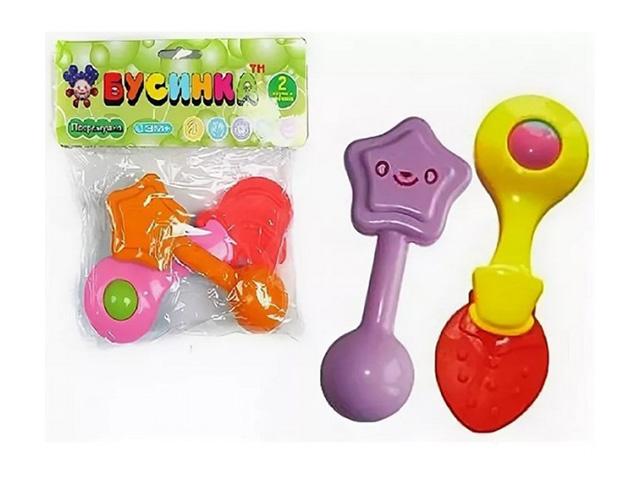 бусинка набор погремушек-прорезывателей 2шт. /арт.8825/