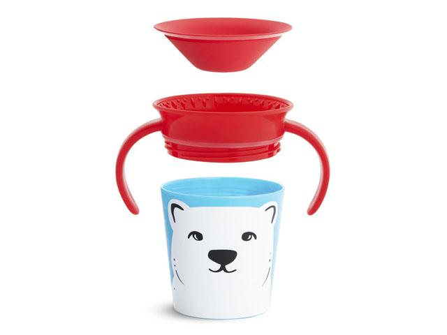 *munchkin эко поильник-непроливайка miracle 360 градусов. арктический медведь 177мл. 6+. 51776