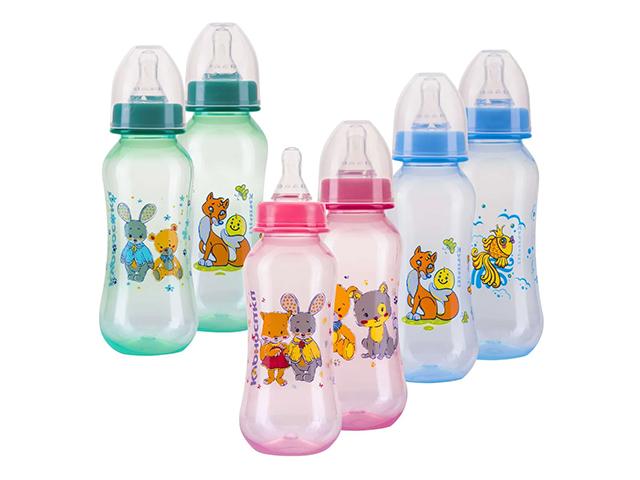 курносики бутылочка полипроп.притален.силик.мол.соска 250мл. 0+мес.