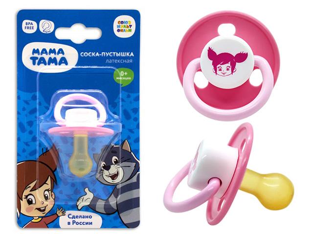 мама тама соска-пустышка классич. латекс. "вера"  с 0+мес роз.
