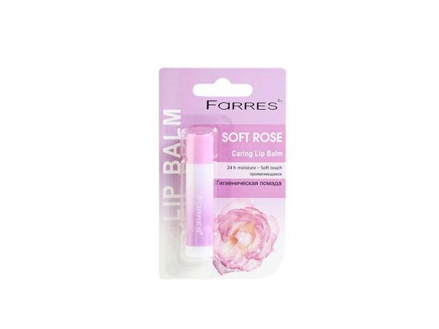 farres гигиеническая помада soft rose (роза) 5094k