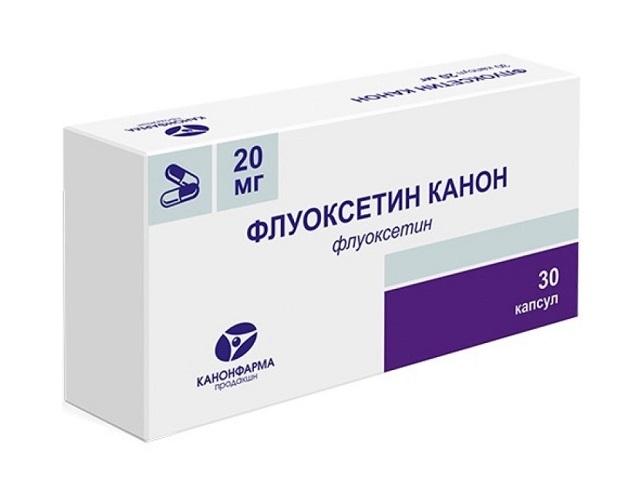 флуоксетин 20мг. №30 капс. /канонфарма/
