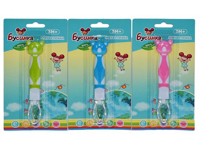 бусинка ложка силик.ковшом мишка /арт.1079/