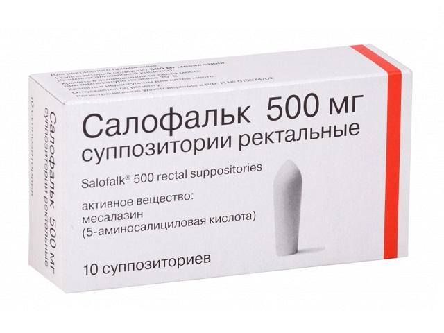 салофальк 500мг. №10 супп.рект. 9625