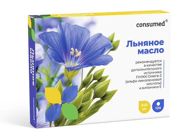 консумед льняное масло №100 капс.