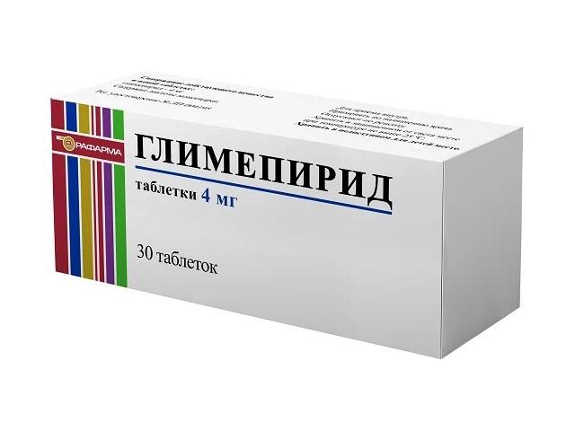 глимепирид 4мг. №30 таб. /рафарма/ 2066