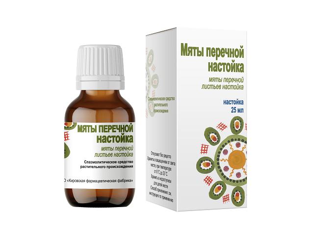 мяты перечной настойка 25мл. и/у /кировская/ 7029