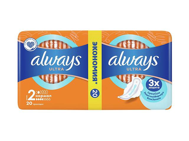 олвэйз прокладки ультра нормал №20 [always]