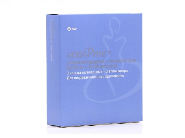 новаринг кольца ваг 0,015 мг +0.120 мг/сутки (+аппликатор) №3