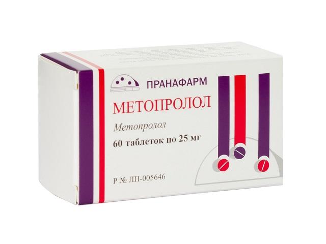 метопролол 25мг. №60 таб. /пранафарм/ 3970