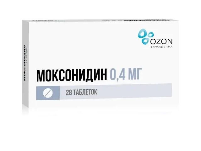 моксонидин 0,4мг. №28 таб. п/п/о /озон/