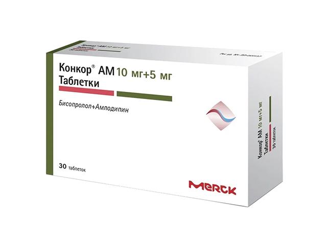 конкор ам 10мг.+5мг. №30 таб.