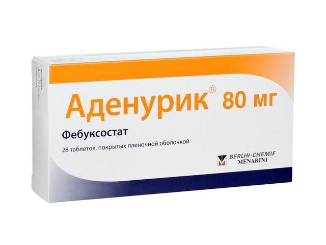аденурик 80мг. №28 таб. п/п/о 2092