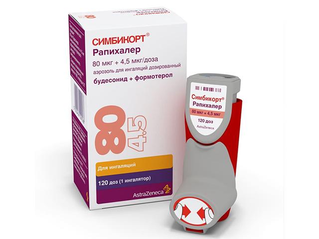 симбикорт рапихалер 80мкг+4,5мгк./доза 120доз аэр. д/ингал. 9568