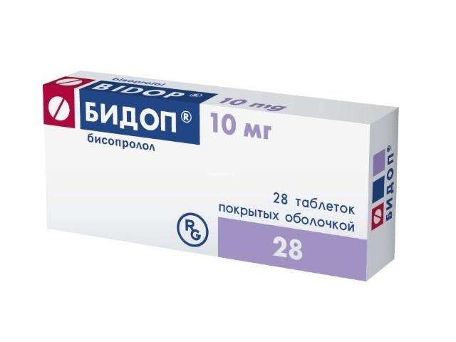 бидоп 10мг. №28 таб. п/о /гедеон рихтер/ 3188