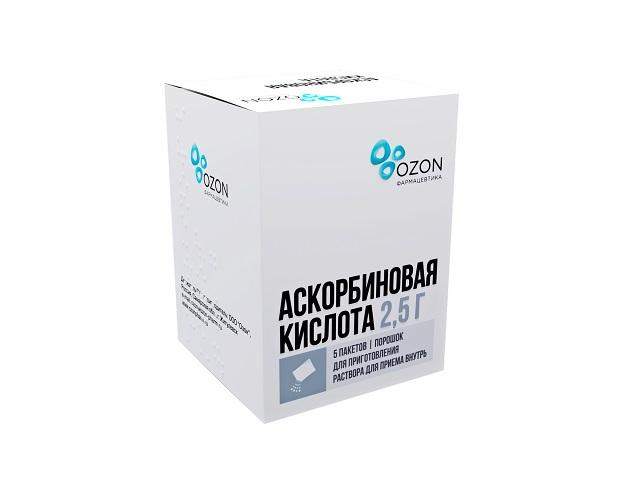 аскорбиновая к-та 2,5г. №5 пор. /озон/